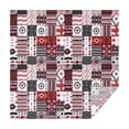 thumbnail image 1 of Red Ethnic Geometric Patchwork Pattern Square Tablecloth,Waterproof Square Table Cover,Wipeable Spillproof Washable Table Cover for Home Kitchen Party Decor 60"x60"(152x152cm), 1 of 6
