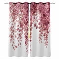 thumbnail image 1 of Red Eucalyptus Leaf Kitchen Curtains Spring Rustic Botanical Cafe Short Curtains for Bathroom Blackout Window Curtain Grommet Small Window Treatment Tier Drapes for Bedroom Living Room 27.5"x39"x2, 1 of 9