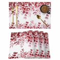 thumbnail image 1 of Red Eucalyptus Leaves Placemats Set of 8, Spring Summer Botanical Placemats for Dining Table, Place Mats for Kitchen Tabletop, Waterproof Wipeable Dining Table Mats Set, 1 of 9