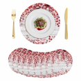 thumbnail image 1 of Red Eucalyptus Leaves Round 13 Inch Placemats Set of 8, Summer Botanical Weeping Wooden HeatResistant Non Slip Place Mats for Dining Table, Wipeable Braided Kitchen Table Mats for Housewarming, 1 of 9