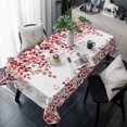 thumbnail image 1 of Red Eucalyptus Leaves Table Cloth Waterproof Tablecloths, Summer Botanical Weeping Tablecloth Dining Table Cover for Kitchen Party Tabletop Outdoor, Rectangle Tablecloth 54x108 Inch, 1 of 9
