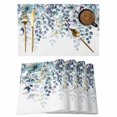 thumbnail image 1 of Red Eucalyptus Placemats Set of 2, Leaves Abstract Branch Farmhouse Retro Leaf Non-Slip Place Mats Washable Table Mats for Kitchen Dining Table Decorations Indoor/Outdoor, 1 of 9