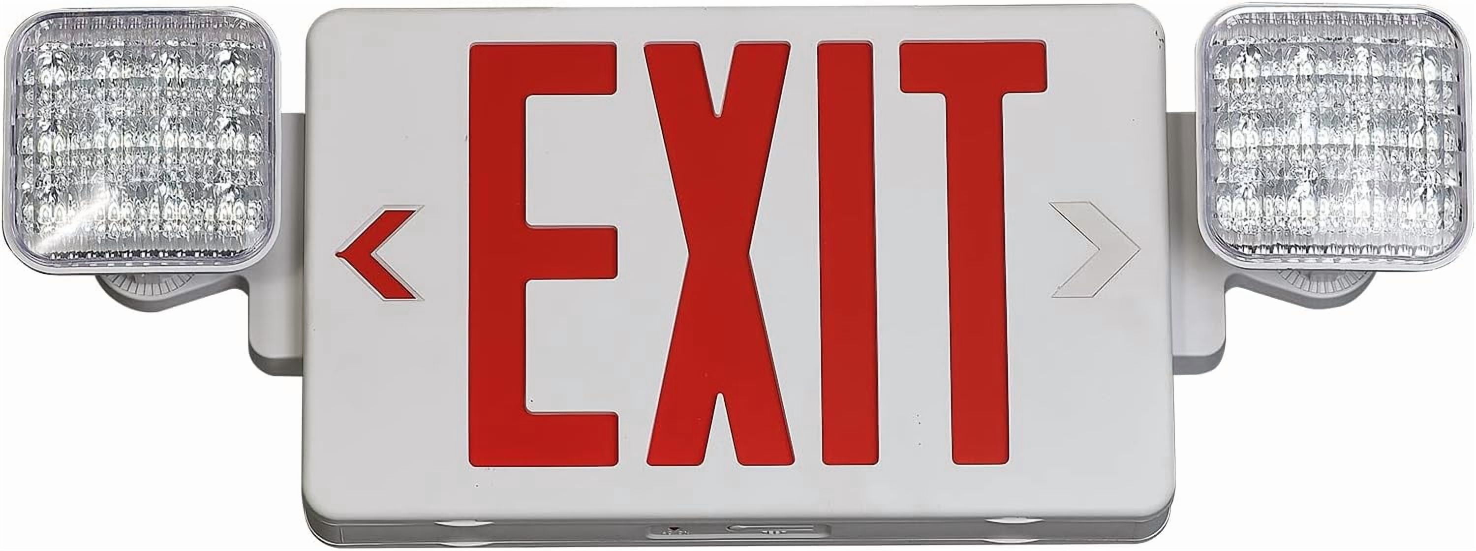 Red Exit Sign with Emergency Lights, LED Emergency Exit Light with ...