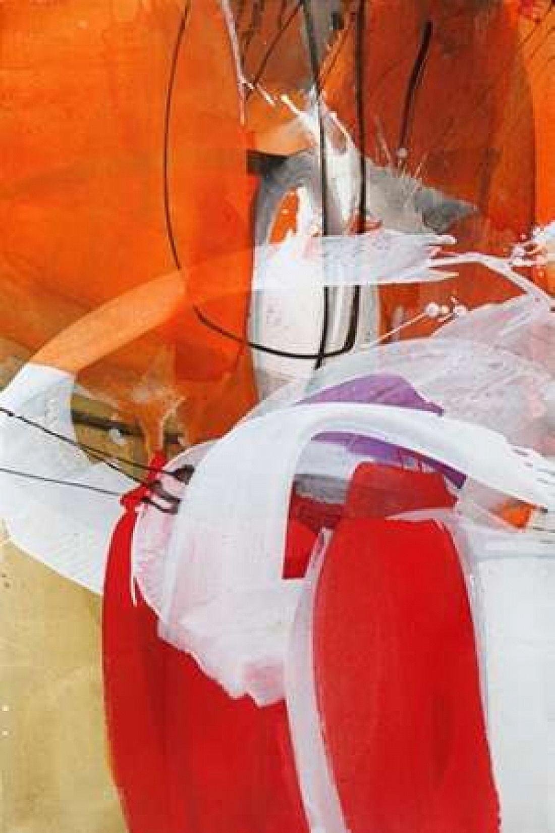 Red Expression I Canvas Art - El Ruttkau (20 x 28)