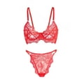 thumbnail image 1 of Red Exquisite Lace Lingerie Set (RED, M), 1 of 3