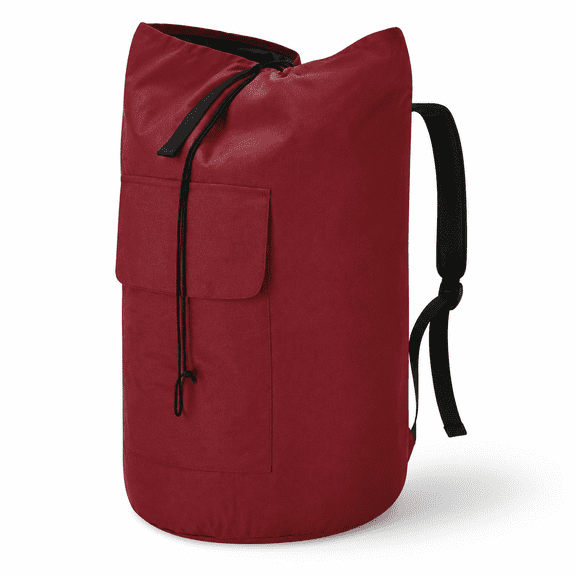 Red Extra Large 115L Heavy Duty Backpack Laundry Bag with Shoulder Straps for Dorm and Travel