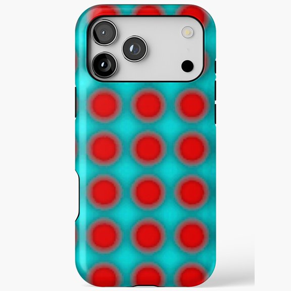 Red Eye Dots Pattern iPhone Case 17 through 11 Pro Max