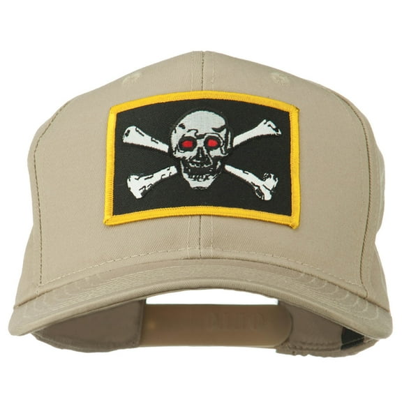 Red Eye Skull Choppers Patched Cap - Khaki OSFM