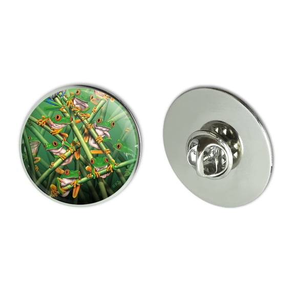 Red Eye Tree Frog Grouping Tropical Rainforest Metal 1.1" Tie Tack Hat Lapel Pin Pinback
