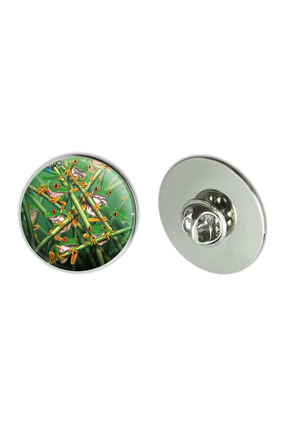 Red Eye Tree Frog Grouping Tropical Rainforest Metal 1.1" Tie Tack Hat Lapel Pin Pinback
