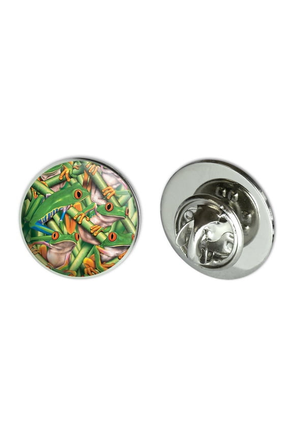Red Eye Tropical Rainforest Frogs Metal 0.75" Lapel Hat Pin Tie Tack Pinback