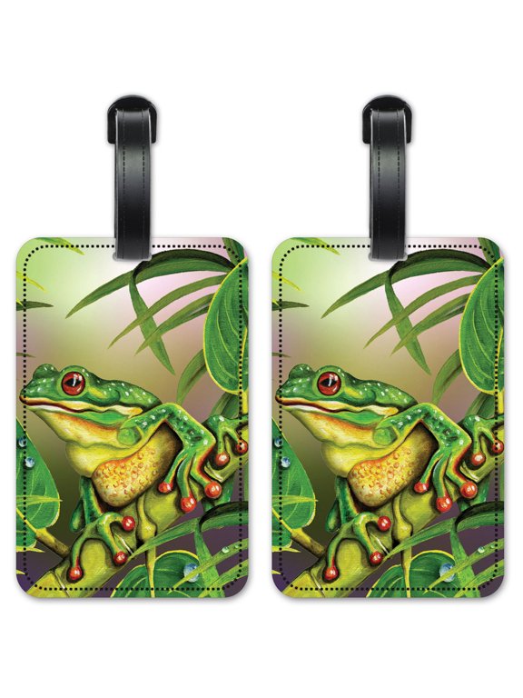 Red Eyed Frog - Luggage ID Tags / Suitcase Identification Cards - Set of 2