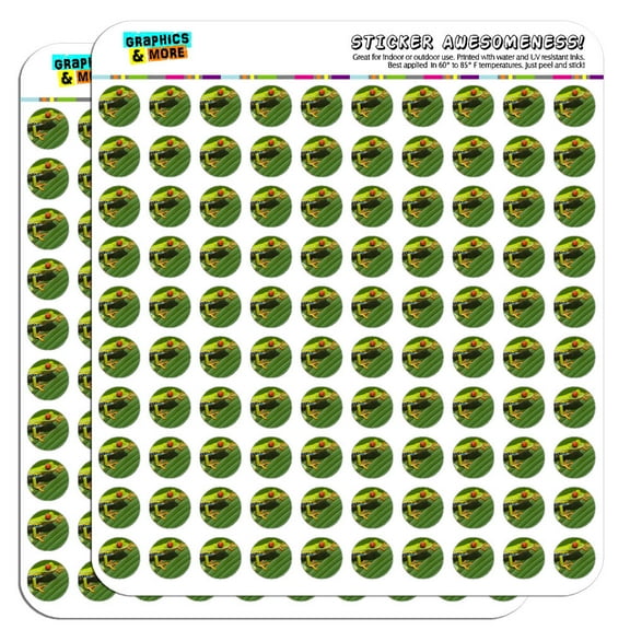 Red Eyed Tree Frog 1/2" (0.5") Scrapbooking Crafting Stickers