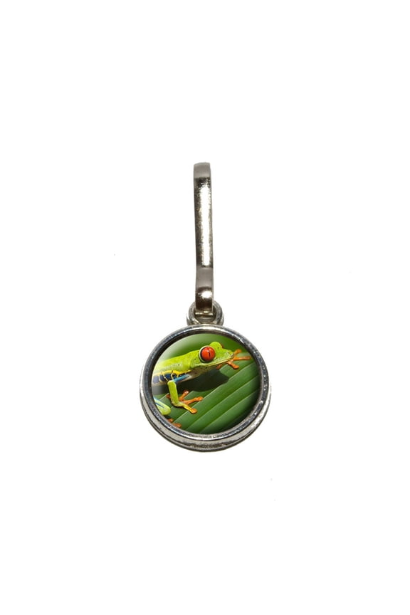 Red Eyed Tree Frog Charm Zipper Pull