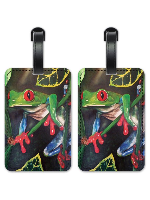 Red Eyed Tree Frog - Luggage ID Tags / Suitcase Identification Cards - Set of 2