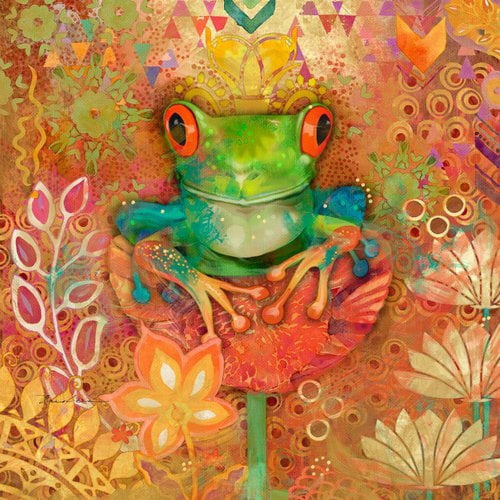 "Red-Eyed Tree Frog" Painting Print on Wrapped Canvas