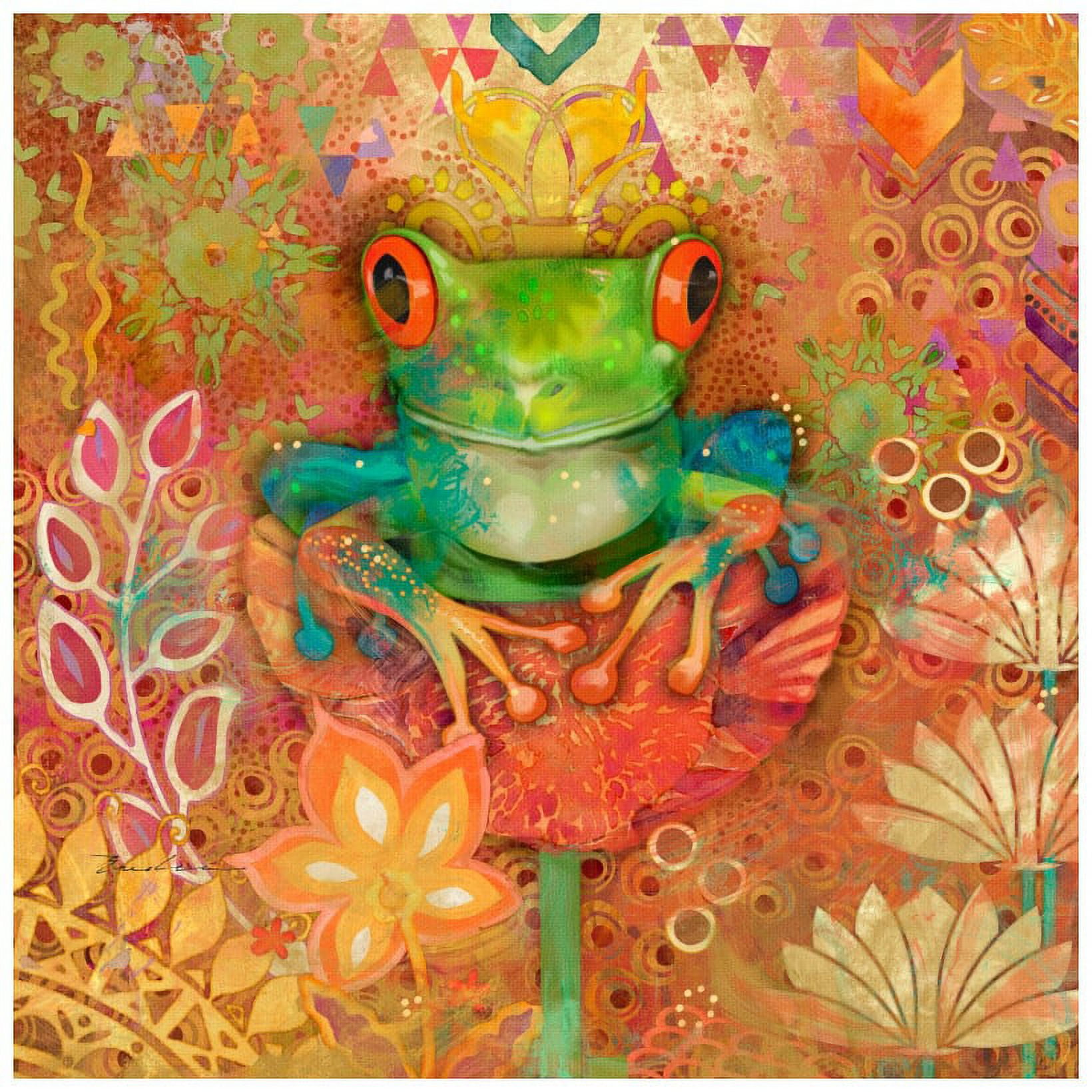 "RedEyed Tree Frog" Painting Print on Wrapped Canvas