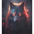 thumbnail image 1 of Red Eyes Wolf Dishwasher Magnet Covers for The Front Magnetic Dishwasher Cover Home Cabinet Decals 23" x 26" Refrigerator Door Home Decor, 1 of 5