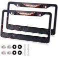 thumbnail image 1 of Red Eyes Wolf License Plate Frame, Aluminum Car Tag Frames, 2 Pack Universal Car License Plate Covers with 2 Holes and Screws Decorative, 1 of 7