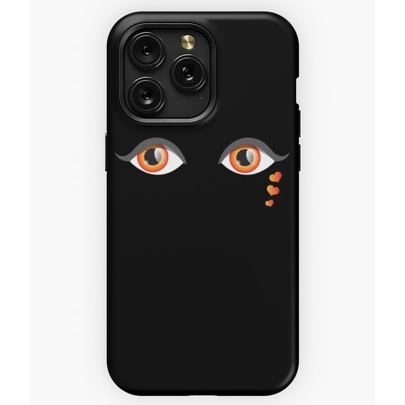 Red Eyes with Heart Tears Sad Crying Anime A10322 Phone Case for iPhone 11 to 17 Pro Max