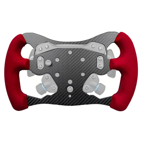 Red F1 Formula Real Carbon Fiber Wheel Mod For Logitech G PRO SIM Racing Wheel ; Replace Supper lightweight Compatible with Logitech G RS RS50 System Hub Shifter With Suede Grip