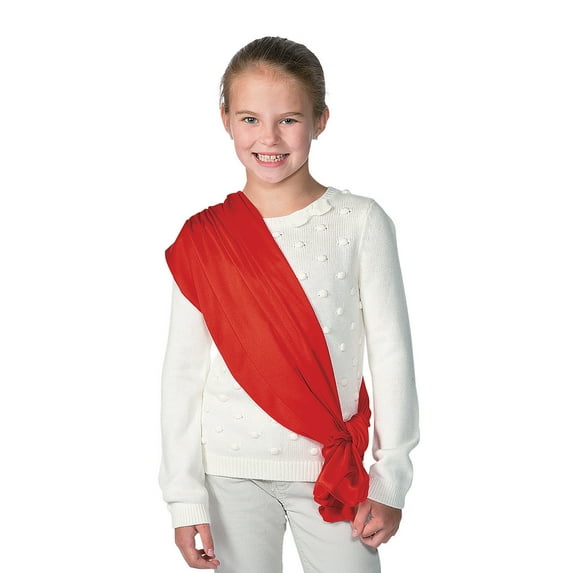 Red Fabric Costume Belt/Sash - Apparel Accessories - 1 Piece