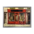 thumbnail image 1 of Red Facade of Charming Shop In Paris Street I 32 in x 16 in Framed Painting Canvas Art Print, by Designart, 1 of 4