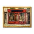 thumbnail image 1 of Red Facade of Charming Shop In Paris Street I 40 in x 30 in Framed Painting Canvas Art Print, by Designart, 1 of 4