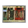 thumbnail image 1 of Red Facade of Charming Shop In Paris Street II 40 in x 30 in Framed Painting Canvas Art Print, by Designart, 1 of 4