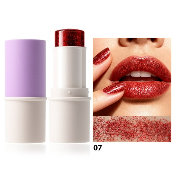 Red Face and Body Glitter Stick, Sparkly Face Glitter Makeup,Holographic Hair Glitters Mermaid Makeup Rave Outfits for Women, Shimmer Face Paint Stick Singer Concert Accessories (Red)