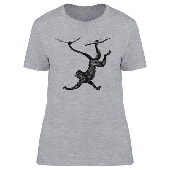 Red Faced Spider Monkey Design T-Shirt Women -Image by Shutterstock, Female Medium