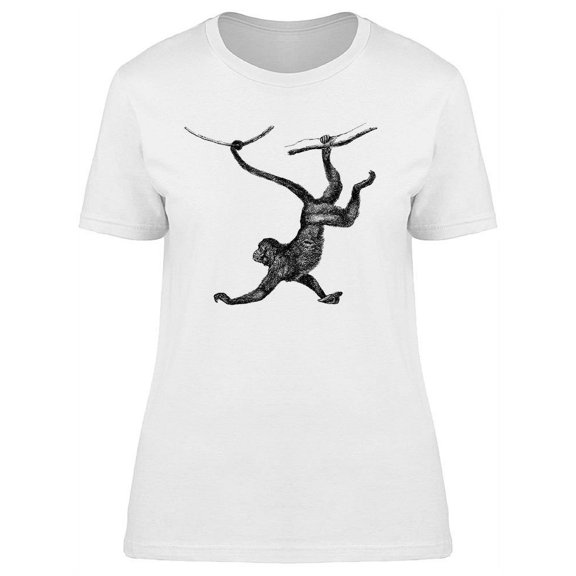 Red Faced Spider Monkey Design T-Shirt Women -Image by Shutterstock, Female Small