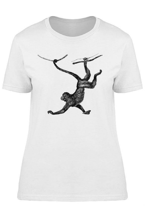 Red Faced Spider Monkey Design T-Shirt Women -Image by Shutterstock, Female x-Large