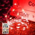 thumbnail image 1 of Red Fairy Lights Battery Operated (Included), 8 Modes & Auto Timer, 16FT 50Led Mini Twinkle Silver Wire Firefly Starry Lights, Waterproof Battery Operated Lights for Mason Jars Party Bedroom, 1 of 11