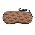 Red Fan Pattern Design Sunglasses Case Neoprene UltraLight and