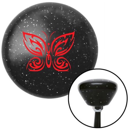 Red Fancy Abstract Butterfly Black Retro Metal Flake Shift Knob with M16 x 1.5 Insert Brody