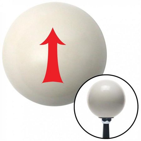 Red Fancy Solid Directional Arrow Up Ivory Shift Knob with M16 x 1.5 Insert Shifter Brody