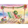thumbnail image 1 of Red Farm Studios Beach Chairs and Garland Warm Weather Christmas Card (1 card/1 envelope), 1 of 2