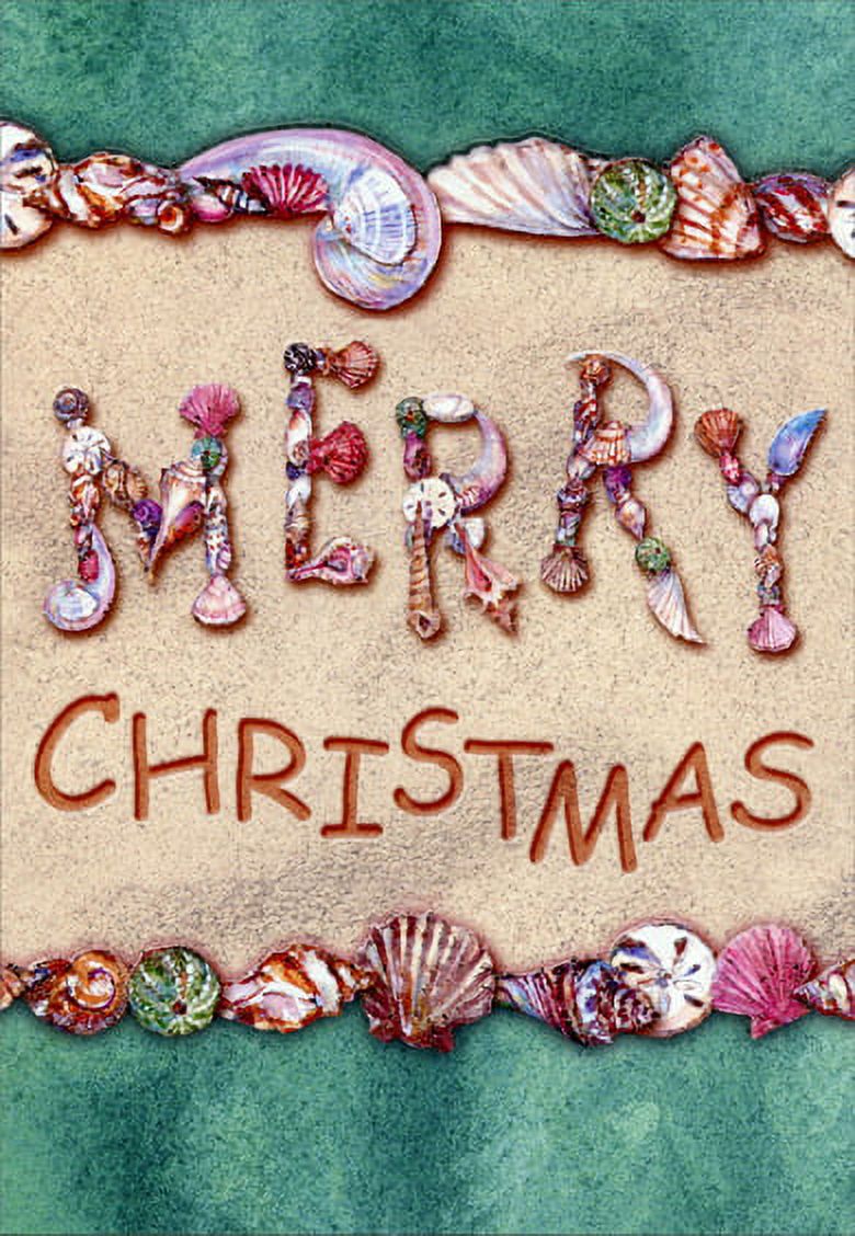 Red Farm Studio Red Farm Studios Merry Christmas Sea Shells Warm Weather Christmas Card ...