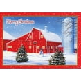 thumbnail image 1 of Red Farm Studios Red Barn and Silo on Farm Christmas Card (1 card/1 envelope), 1 of 2