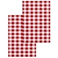thumbnail image 1 of Red Farmhouse Kitchen Dish Towels for Drying Dishes Set of 2, Gradient Buffalo Plaid Lattice Grid Waffle Weave Microfiber Hand Tea Bathroom Towels Quick Dry & Absorbent Towel 15.7x23.6, 1 of 7