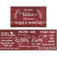 thumbnail image 1 of Red Farmhouse Kitchen Rug Sets of 2 Piece Non Slip Kitchen Rugs and Mats Washable Kitchen Mats for Kitchen Floor Mat Carpet Runner Rugs for Hallway Laundry Decor 17”x30“+17'' X 47'', 1 of 7