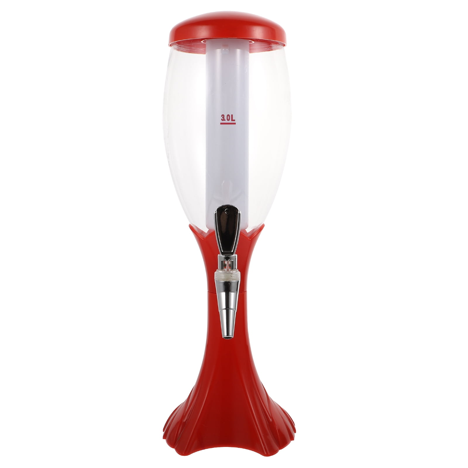 Red Faucet Beverages Beer Tower 3L Drink Dispenser Spout Water Barrel