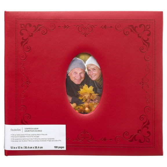 Red Faux Leather Mega Scrapbook by Recollections