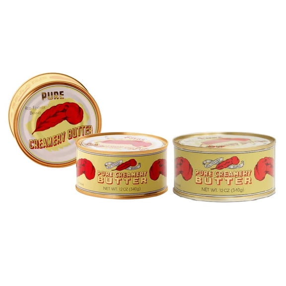 Red Feather Creamy Canned Butter 3 Can Pack for Long Term Storage Food
