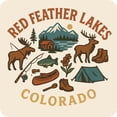 thumbnail image 1 of Red Feather Lakes Colorado Keepsakes Souvenir Vinyl Sticker – Destination Travel Keepsake Collectible (3-Inches Wide), 1 of 3