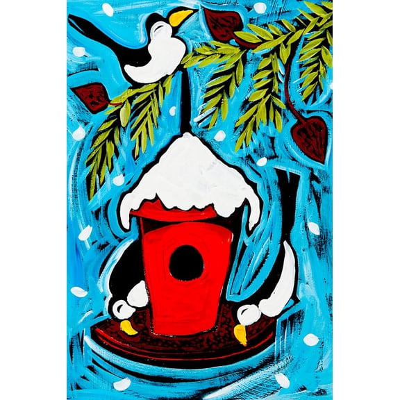 Red Feeder by Ben Mann Poster Print