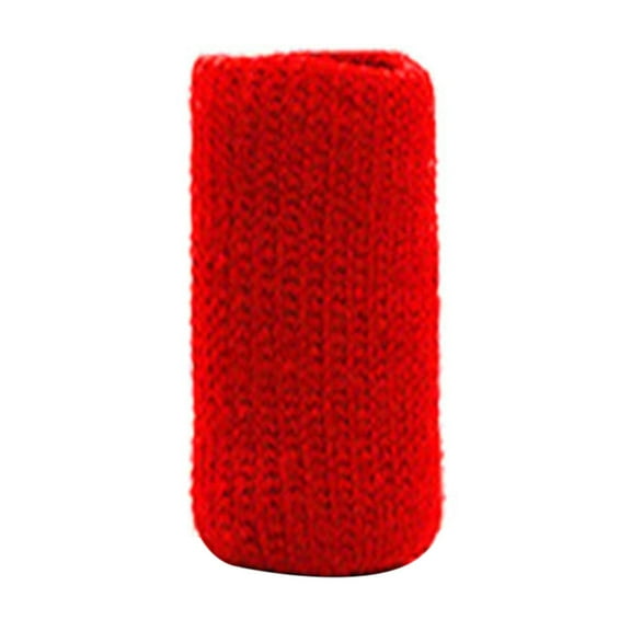 Red Finger Joint Guard JWDX, 5*Finger Cots Sports Sleeves 5 Pieces Finger Sleeves Thumb Braces Support Elastic Compression Protector Braces for Sports Relieving
