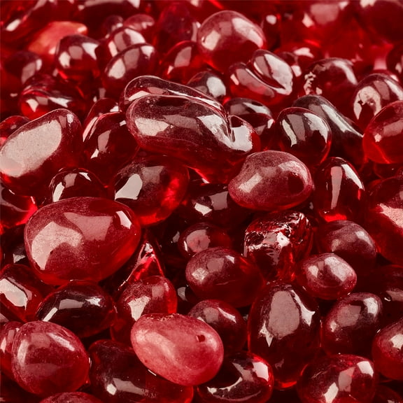 Red Fire Glass | Marlboro Red, Fire Glass Dots, 3/8" | 10 lbs