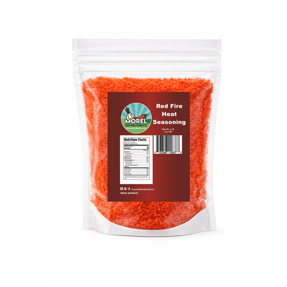 Red Fire Heat Seasoning  Spicy Snack Seasoning Powder  Bold Savory Flavor Dust for Popcorn, Chips, Fries & Snacks  4 OZ